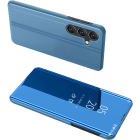 Clear View Case etui do Samsung Galaxy A24 4G pokrowiec z klapką niebieskie