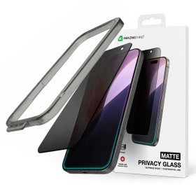 Szkło hartowane AMAZINGTHING Titan FusionFilter 7 matowe prywatyzujące na iPhone 17 Pro Max