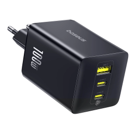 Ładowarka sieciowa Baseus EnerFill FE11 100W 2 x USB-C + USB-A - czarna