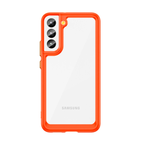 Outer Space Case etui do Samsung Galaxy S22+ (S22 Plus) sztywny pokrowiec z żelową ramką czerwony