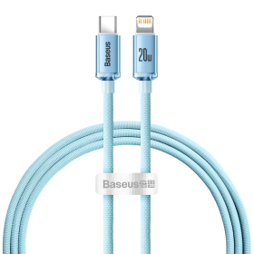 Kabel Baseus CAJY001303 Lightning - USB-C PD 20W 480Mb/s 1,2m - niebieski