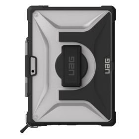 Etui UAG Plasma z wbudowaną podstawką oraz paskiem na dłoń i ramię na Microsoft Surface Pro 8 - szaro-czarne