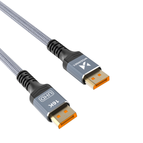Kabel Wozinsky WPS-16AYL2S DisplayPort 2.1 80 Gb/s 16K@60Hz 8K@120Hz 4K@240Hz HDR HDCP DSC 2m - czarny