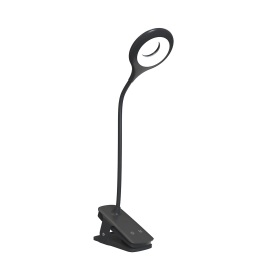 Mini lampka Wozinsky bezprzewodowa lampka LED do czytania z klipsem + kabel USB-C - czarna