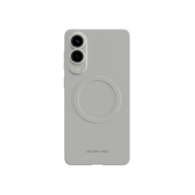 Etui silikonowe AMAZINGTHING Minimal Air Case z pierścieniem magnetycznym do Samsung Galaxy S25 Edge - szare