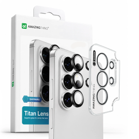 Szkło hartowane AMAZINGTHING Sapphire Radix AR Lens Glass na wyspę aparatu do Samsung S26 Ultra - czarne