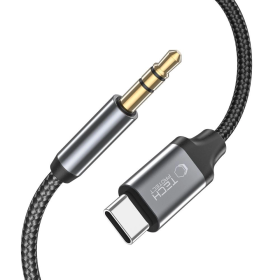 Kabel Tech-Protect UltraBoost audio USB-C / mini jack 3.5mm 1 m - czarny