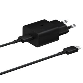 Ładowarka sieciowa Samsung EP-T1510XBEGEU 15W PD USB-C AFC z kablem USB-C - czarna