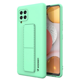 Wozinsky Kickstand Case silikonowe etui z podstawką etui Samsung Galaxy A42 5G miętowe