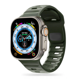 Pasek Tech-Protect IconBand Line na Apple Watch 4 / 5 / 6 / 7 / 8 / 9 / SE / Ultra 1 / 2 (42/44/45/49 mm) - ciemnozielony