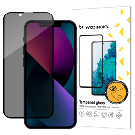 Wozinsky Privacy Glass szkło hartowane do iPhone 17e / 16e / 14 / 13 / 13 Pro z filtrem Anti Spy prywatyzujące