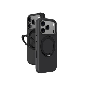 Etui AMAZINGTHING Cloudie na iPhone 17 Pro z podstawką - czarne