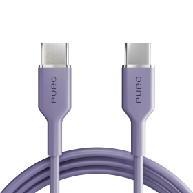 Kabel Puro Icon 60W USB-C - USB-C 1,5m - fioletowy