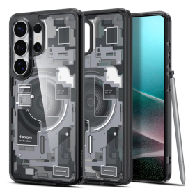 Etui Spigen Ultra Hybrid Mag MagSafe na Samsung Galaxy S26 Ultra Zero One - przezroczysto-czarne