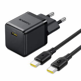 Ładowarka sieciowa Baseus Palm 1C 20W (z kablem Baseus Mini White USB-C 60W (20V/3A) 1m) - czarna