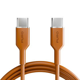Kabel Puro Icon 60W USB-C - USB-C 1,5m - pomarańczowy