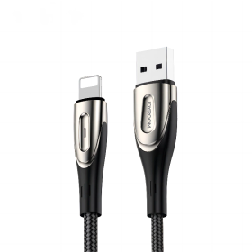 Kabel Joyroom Sharp Series S-M411 USB-A / Lightning 3A 1.2m ze wskaźnikiem ładowania - czarny