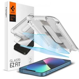Szkło hartowane Spigen Glas.tR EZ Fit AntiBlue na iPhone 13 / 13 Pro / 14 / 16e - 2 szt.