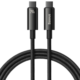 Kabel USB C - USB C 480Mb/s 240W 3m Baseus Tungsten Gold CAWJ040201 - czarny