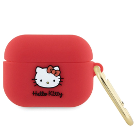 Hello Kitty Silicone 3D Kitty Head - Etui AirPods Pro (fuksja)
