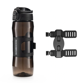 Bidon termiczny Rockbros S550H-1 700 ml z magnetycznym uchwytem i paskiem montażowym - czarny