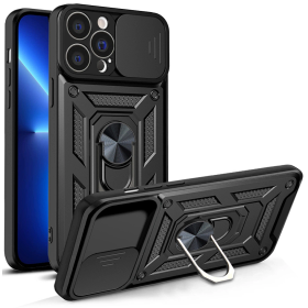 Hybrid Armor Camshield etui iPhone 13 Pro Max pancerny pokrowiec z osłoną na aparat czarne