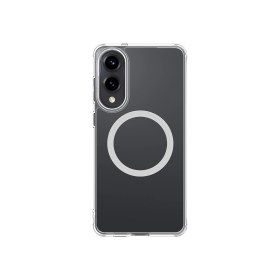 Etui silikonowe AMAZINGTHING Minimal Mag Case z pierścieniem magnetycznym do Samsung Galaxy S25 Edge - przezroczyste