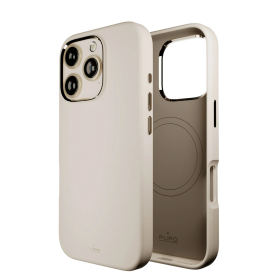 Etui silikonowe Puro Icon Mag Pro MagSafe do iPhone 16 Pro - beżowe