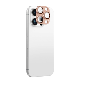 Szkło hartowane AMAZINGTHING Aviation-Grade Alloy Lens na wyspę aparatu do iPhone 16 Pro / 16 Pro Max - różowe złoto