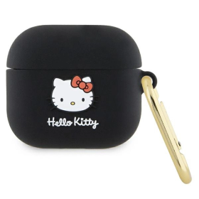 Hello Kitty Silicone 3D Kitty Head - Etui AirPods 3 (czarny)