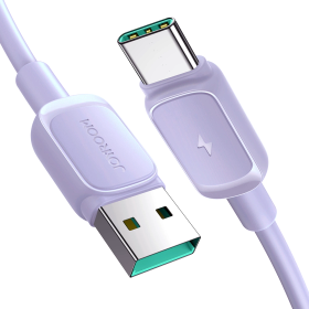 Kabel Joyroom Multi-Color Series A14 USB-A / USB-C 3A 1.2 m - fioletowy