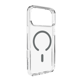 Etui Puro Lite Mag TPU+PC kompatybilne z MagSafe na iPhone 17 Pro - przezroczyste z szarym pierścieniem
