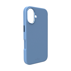 Etui silikonowe Puro Icon Mag Pro Liquid Silicone na iPhone 17 kompatybilne z MagSafe, z ochroną aparatu i aluminiowymi przyciskami - niebieskie