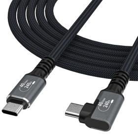 Kabel kątowy Wozinsky WPS1-UY41S USB-C USB4 40Gb/s 240W 1,5m 4K - czarny