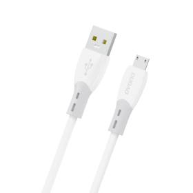 Kabel Dudao L25SM 3 A USB-A - micro USB z miękkim silikonowym oplotem 1 m - biały