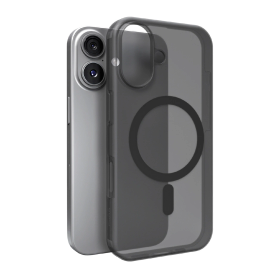 Etui silikonowe Puro Daylight kompatybilne z Magsafe na iPhone 17 - półprzezroczyste czarne