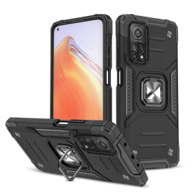 Wozinsky Ring Armor pancerne hybrydowe etui pokrowiec + magnetyczny uchwyt Mi Poco M4 Pro 5G / Redmi Note 11 5G (China) / Redmi Note 11T 5G / Redmi Note 11S 5G czarny