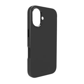 Etui silikonowe Puro Icon Mag Pro Liquid Silicone na iPhone 17 kompatybilne z MagSafe, z ochroną aparatu i aluminiowymi przyciskami - czarne