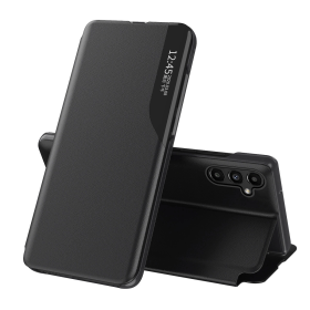 Eco Leather View Case etui do Samsung Galaxy A14 z klapką podstawka czarne