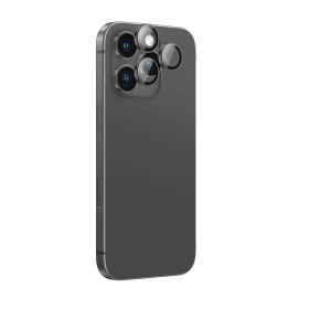 Szkło hartowane AMAZINGTHING AR Aluminium 3 Lens Glass z ramką na soczewki aparatu do iPhone 16 Pro / 16 Pro Max - czarne