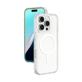 Etui silikonowe AMAZINGTHING Minimal Mag Case z pierścieniem magnetycznym do iPhone 16 Pro Max - przezroczyste