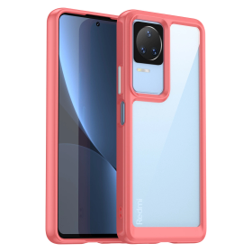 Outer Space Case etui do Xiaomi Poco F4 5G pokrowiec z elastyczną ramką czerwone