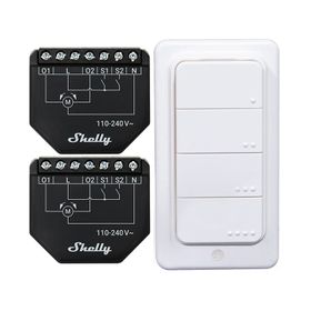 Zestaw 2 sterowników rolet SHELLY Shutter Wi-Fi + BLU RC