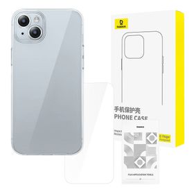 Przeźroczyste etui Baseus iPhone 15 + szkło hartowane
