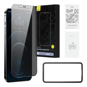 Szkło hartowane z filtrem prywatyzującym 0.3mm Baseus do iPhone 12 Pro Max