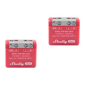 Zestaw 2 Sterowników Shelly 1PM Mini Gen4 Zigbee/Matter