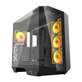 Obudowa komputerowa DARKFLASH DY470 + 4 wentylatory (czarna)