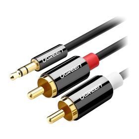 UGREEN AV116 Przewód 3,5mm Jack do 2RCA (Cinch) 2m (czarny)