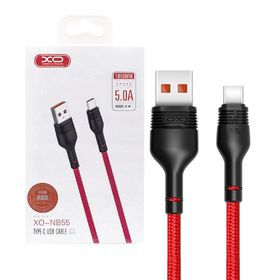 Kabel USB XO NB55 - USB-C 1,0 m 5A czerwony