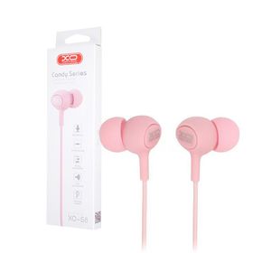 Słuchawki przewodowe XO S6 jack 3,5mm dokanałowe różowa